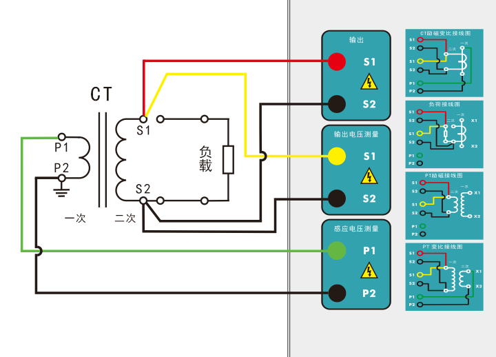 電阻、勵磁或變比試驗(yàn)接線圖